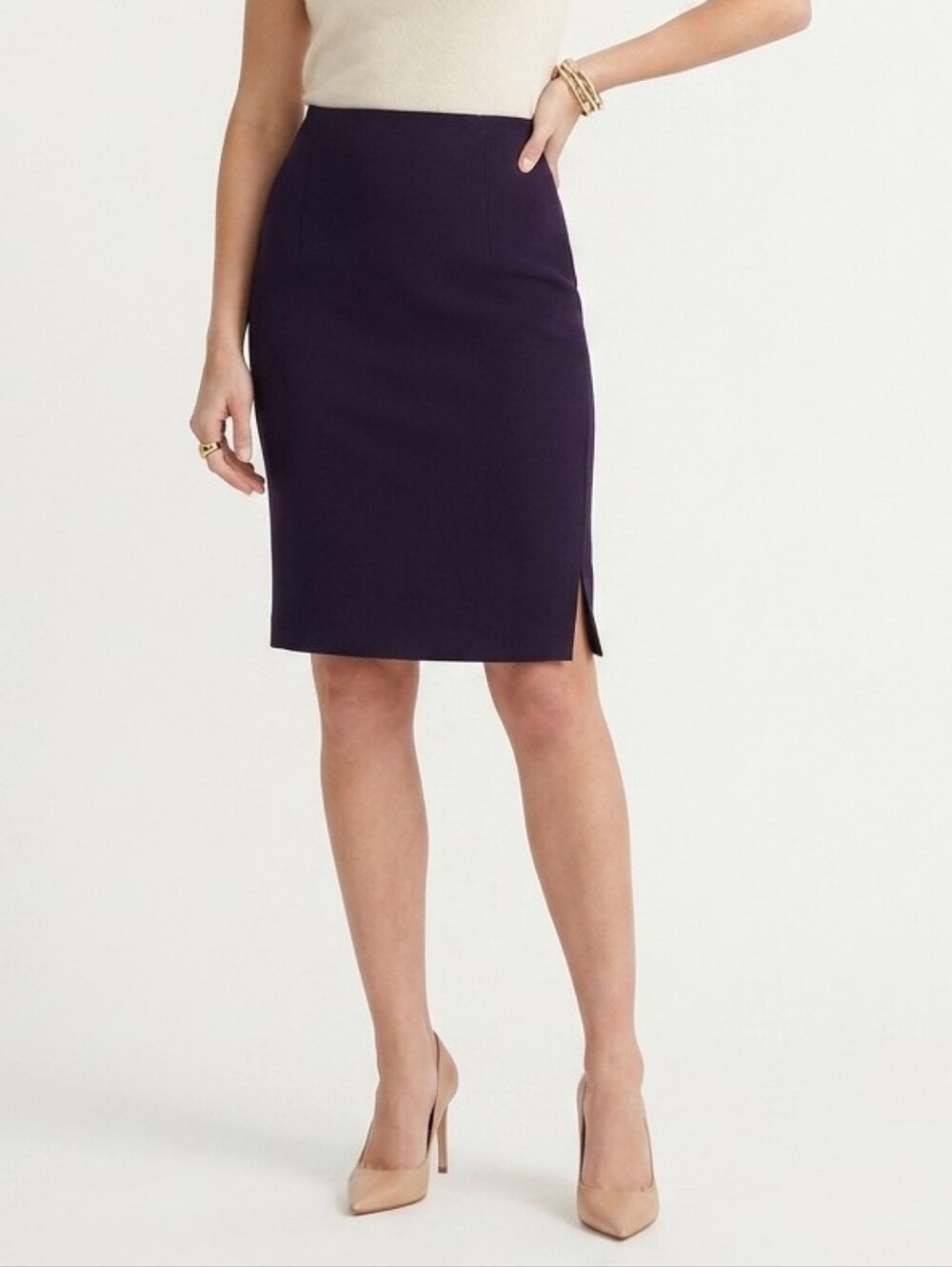 Dana Buchman Pencil Skirt Deep Purple 6